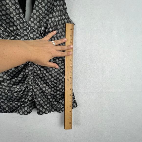 Express Design Studio RETRO Babydoll Y2K Polka Dot Halter V-Neck Size 6 - Picture 10 of 11